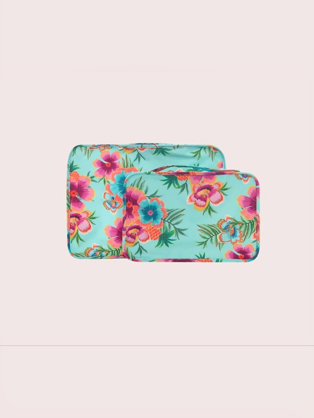 Solana PQ Packing Cube Set--Tropical Floral Turquoise, New With Tags!